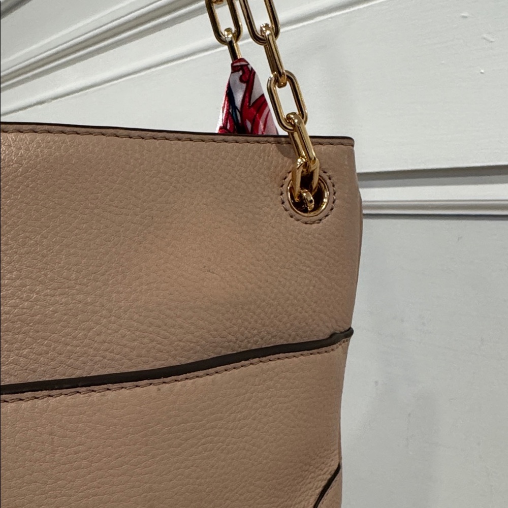 Tory Burch Marsden Swingpack Pink Blush Leather Gold Chain Convertible Crossbody - Picture 14 of 17
